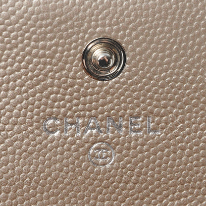 Chanel Metallic Caviar Quilted Boy Card Holder Wallet Copper 6 of 9