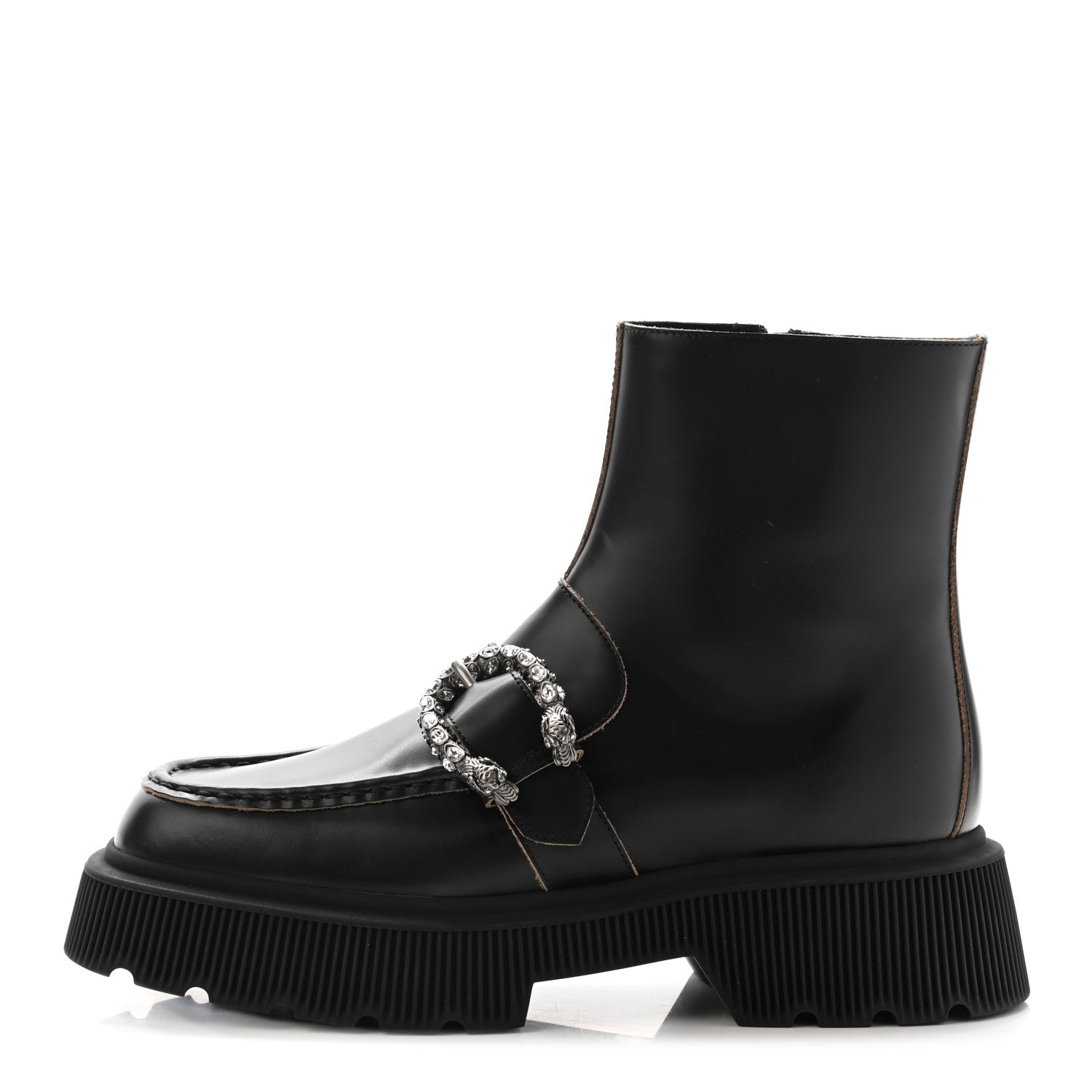 Gucci Cordovan Lux Dionysus Hunder Boots 40 Black 1 of 12