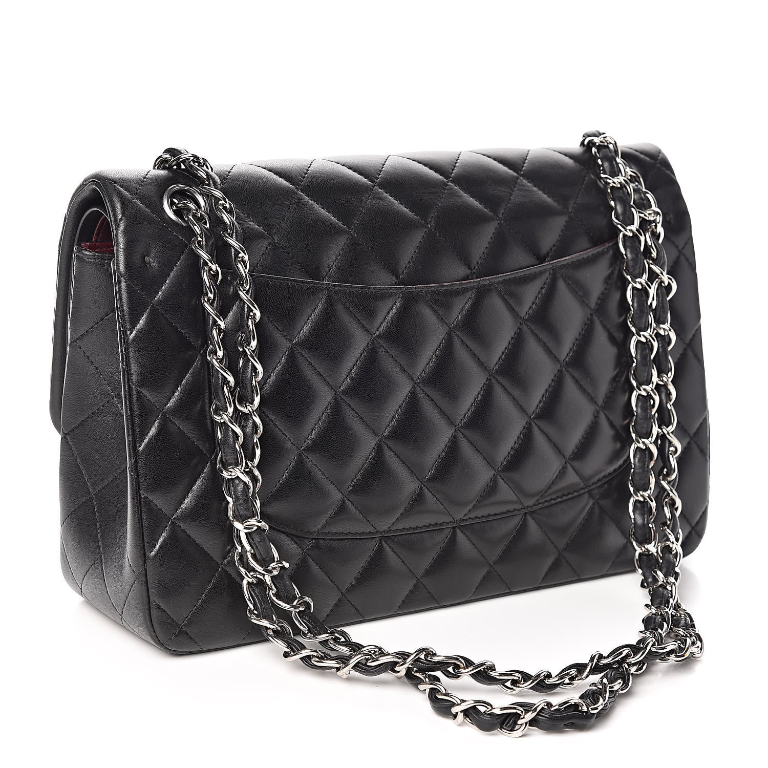 Chanel Lambskin Quilted Jumbo Double Flap Black 3 of 18