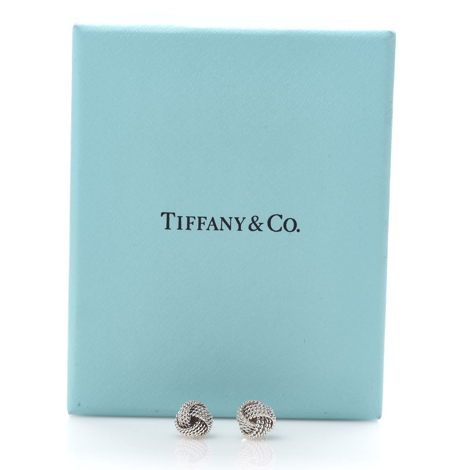 Tiffany Sterling Silver Twist Knot Earrings 5 of 5