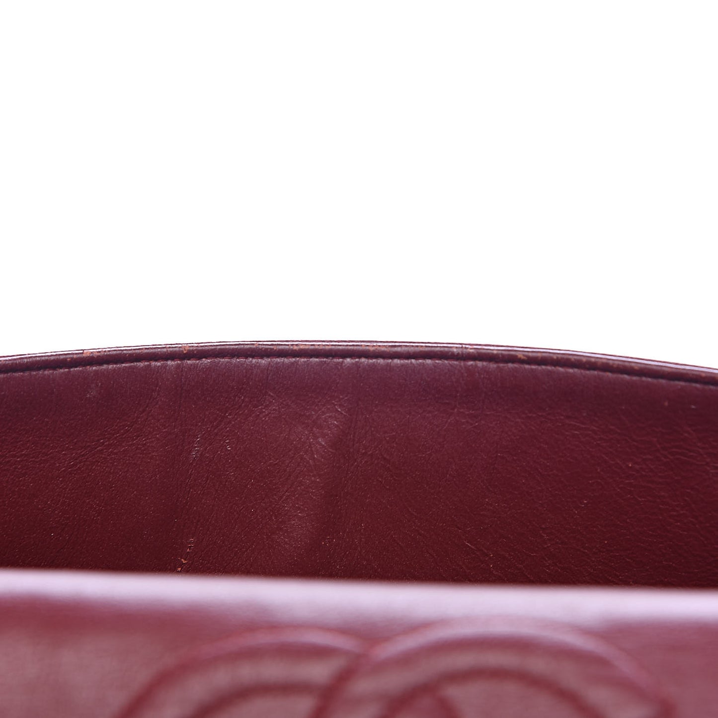 Caviar Quilted Medium Double Flap Dark Red