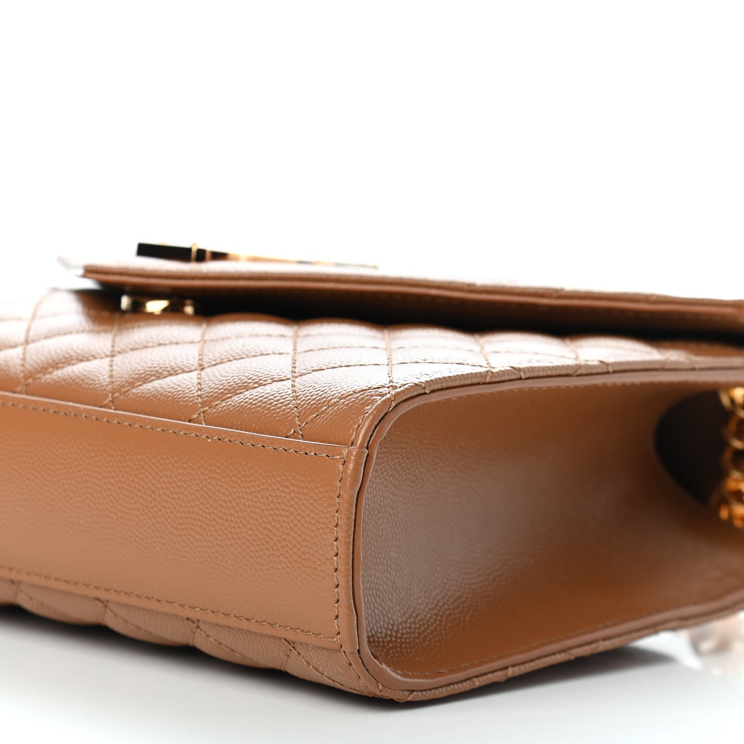 Saint Laurent Grain De Poudre Textured Mixed Matelasse Triquilt Medium Monogram Satchel Dune 8 of 8