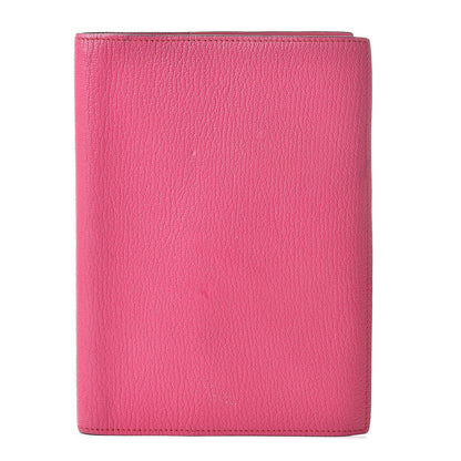 Hermes Chevre Mysore Globe Trotter Agenda Cover Rose Shocking 1 of 13