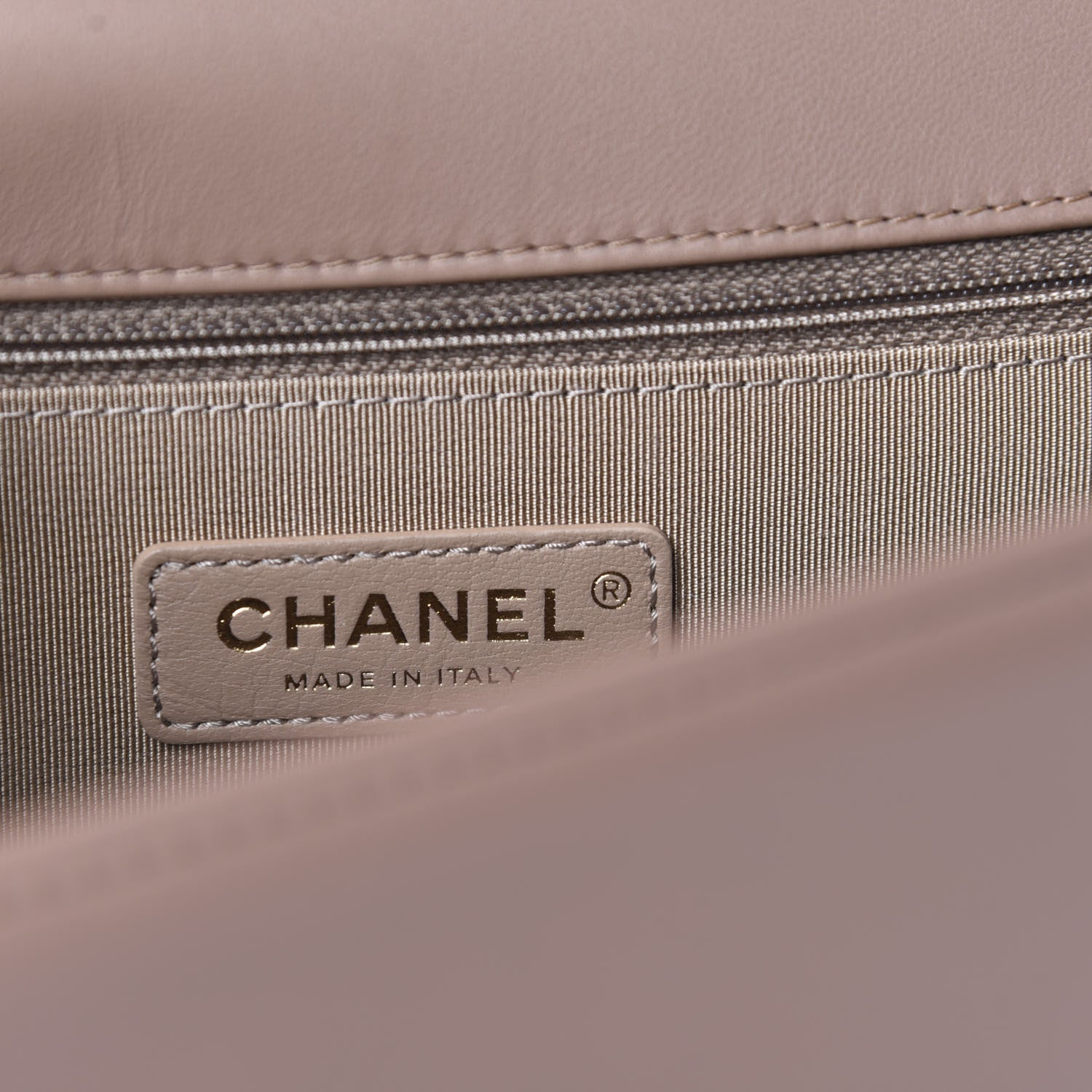 Chanel Calfskin Chevron Quilted New Medium Boy Flap Beige 8 of 10