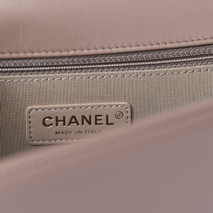 Chanel Calfskin Chevron Quilted New Medium Boy Flap Beige 8 of 10