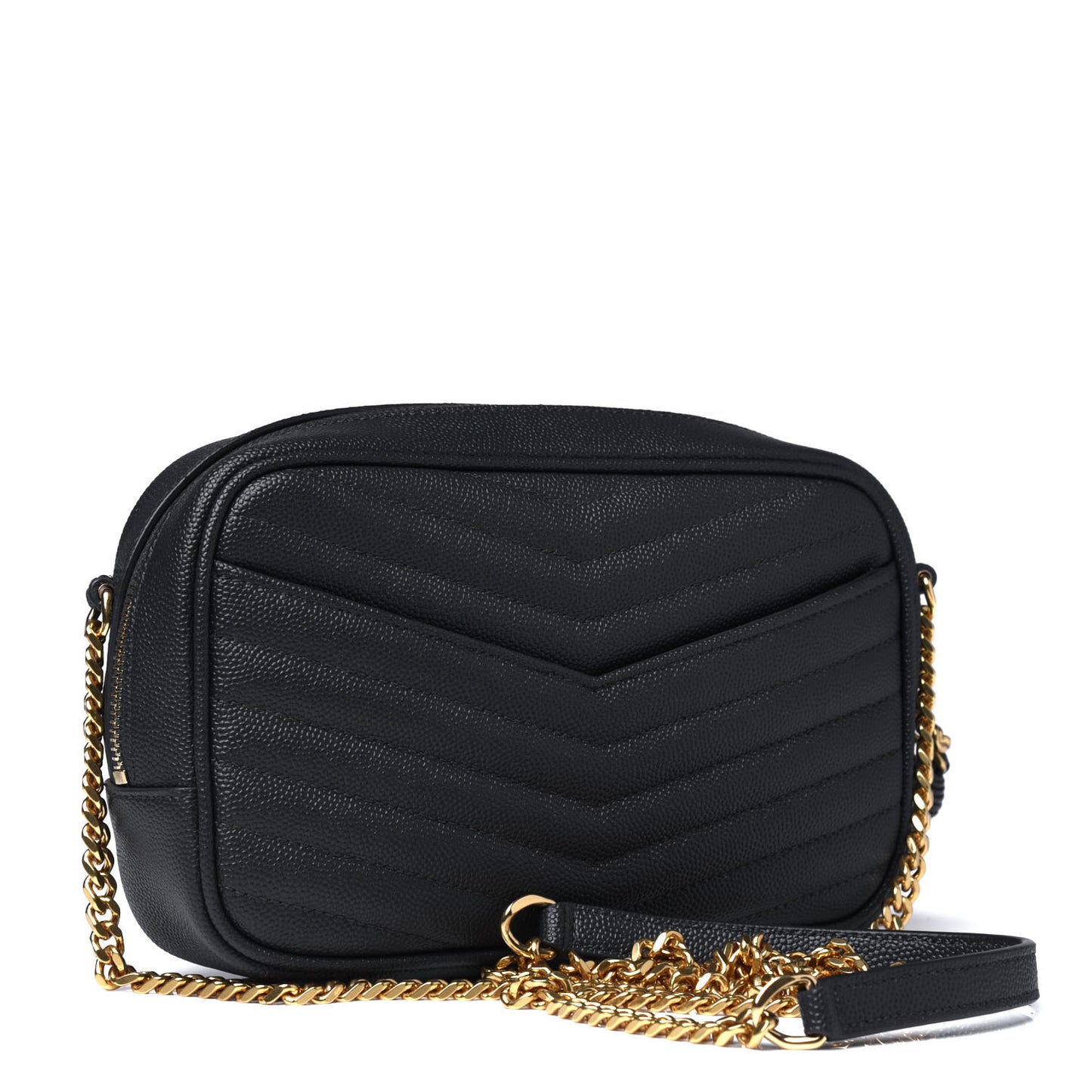 Grain De Poudre Matelasse Monogram Mini Lou Camera Bag Black
