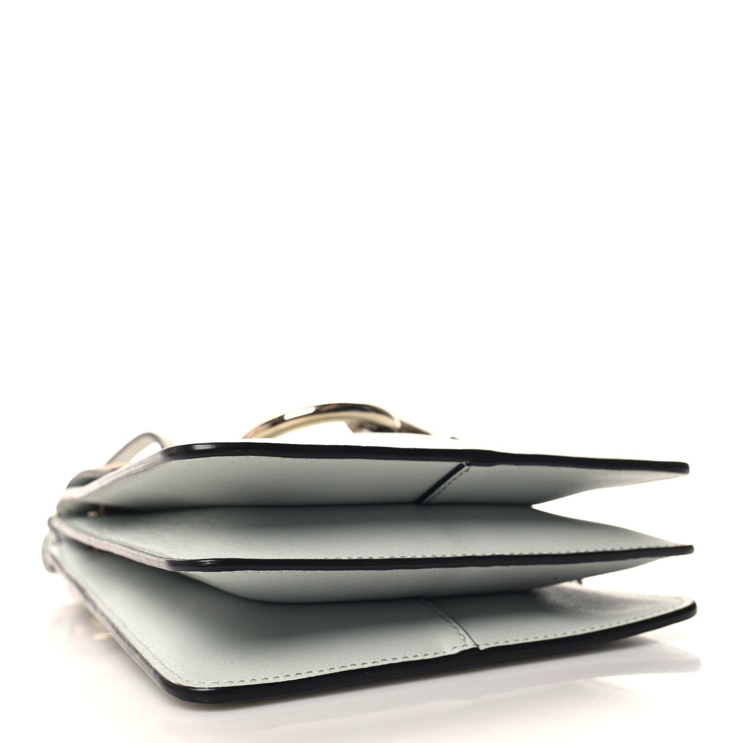 Suede Calfskin Mini Faye Bracelet Bag Airy Grey