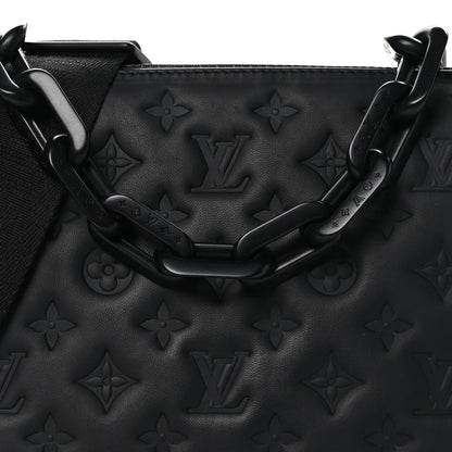 Louis Vuitton Matte Lambskin Embossed Monogram Black Out Coussin PM All Black 9 of 12