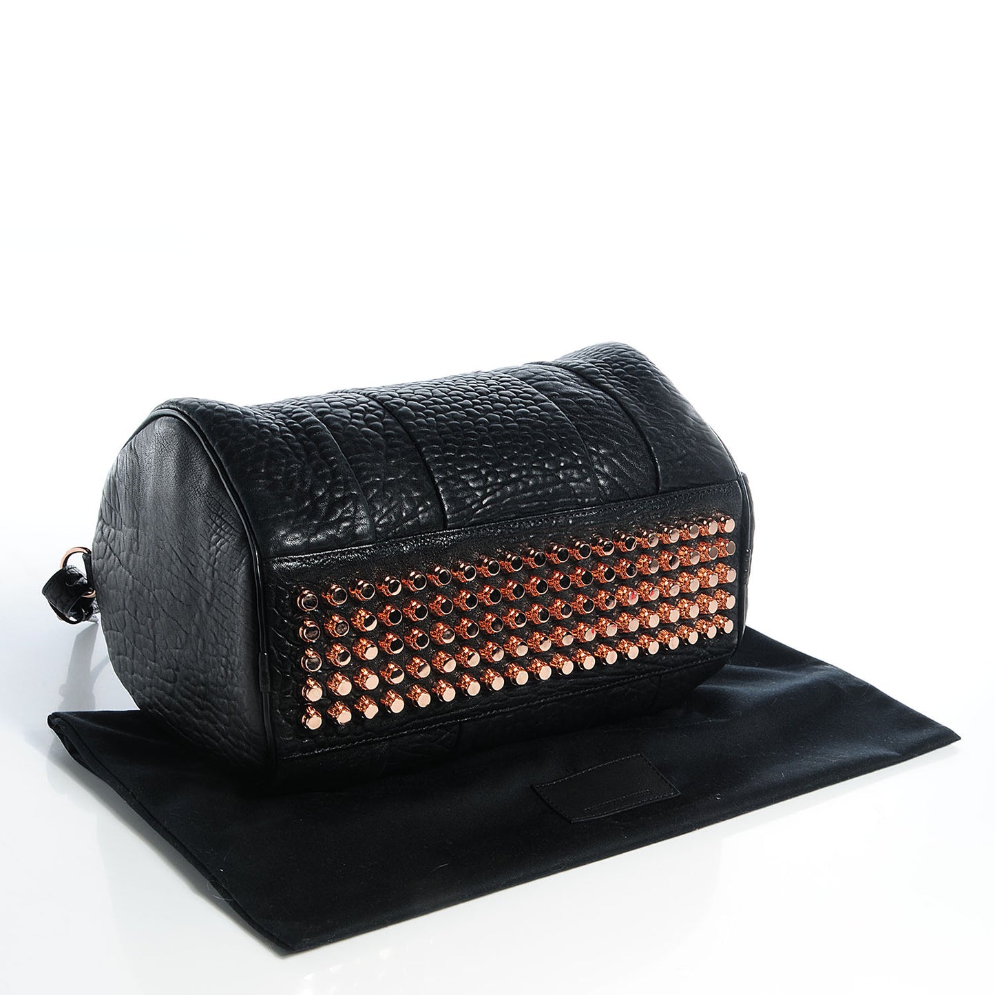 Pebbled Lambskin Rocco Black w Rose Gold Hardware