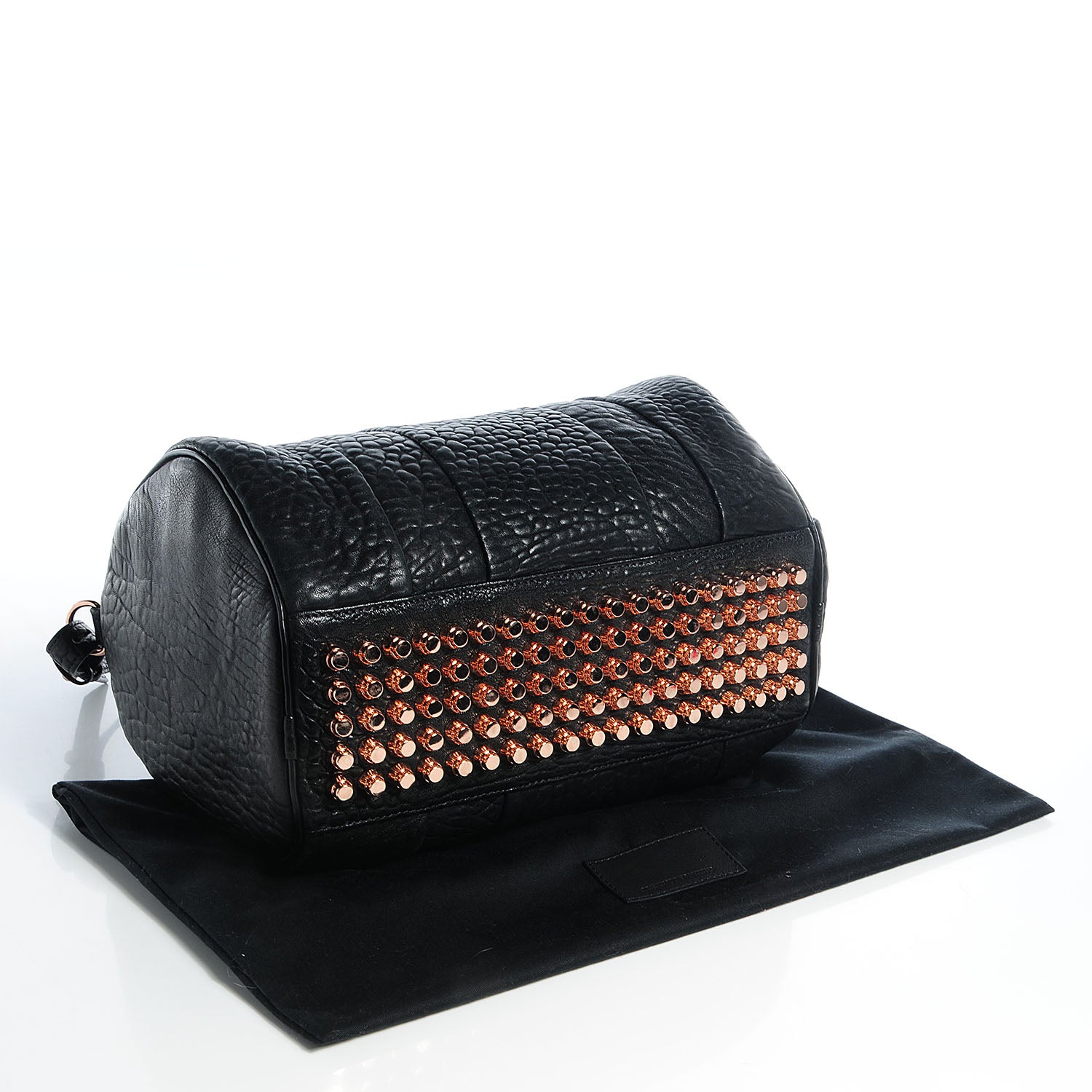 Alexander Wang Pebbled Lambskin Rocco Black w Rose Gold Hardware 6 of 12