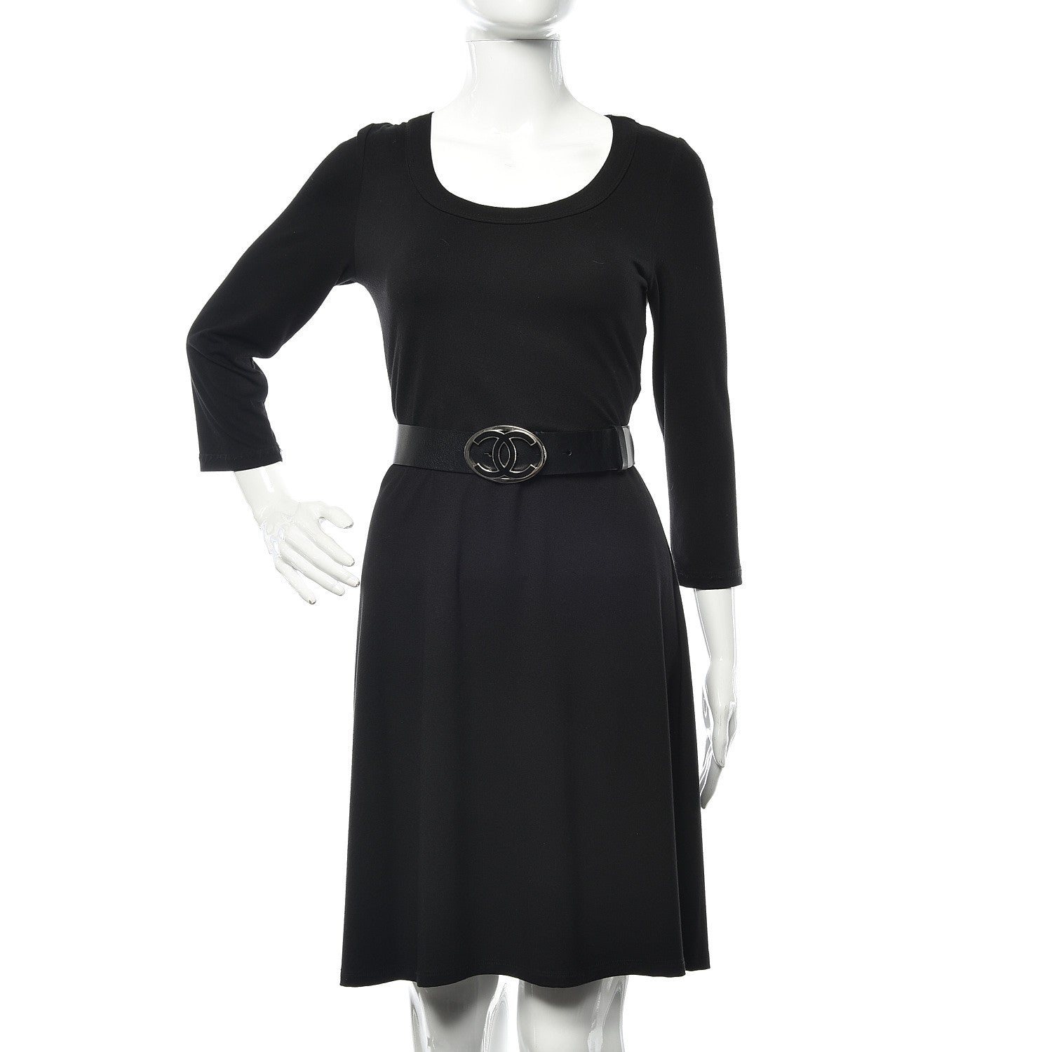 Chanel Calfskin CC Belt 90 36 Black 2 of 6