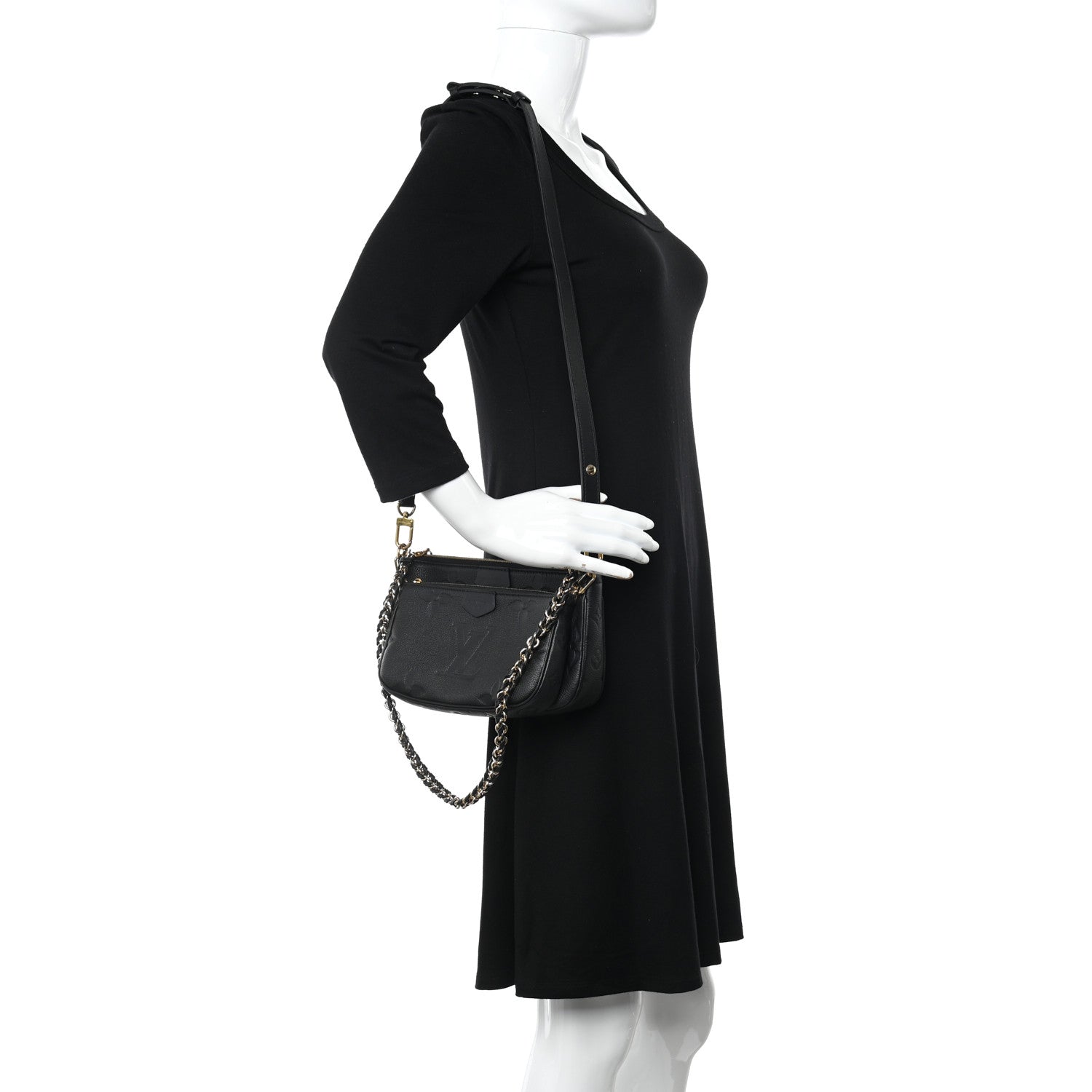 Louis Vuitton Empreinte Monogram Giant Multi Pochette Accessories Black 2 of 13