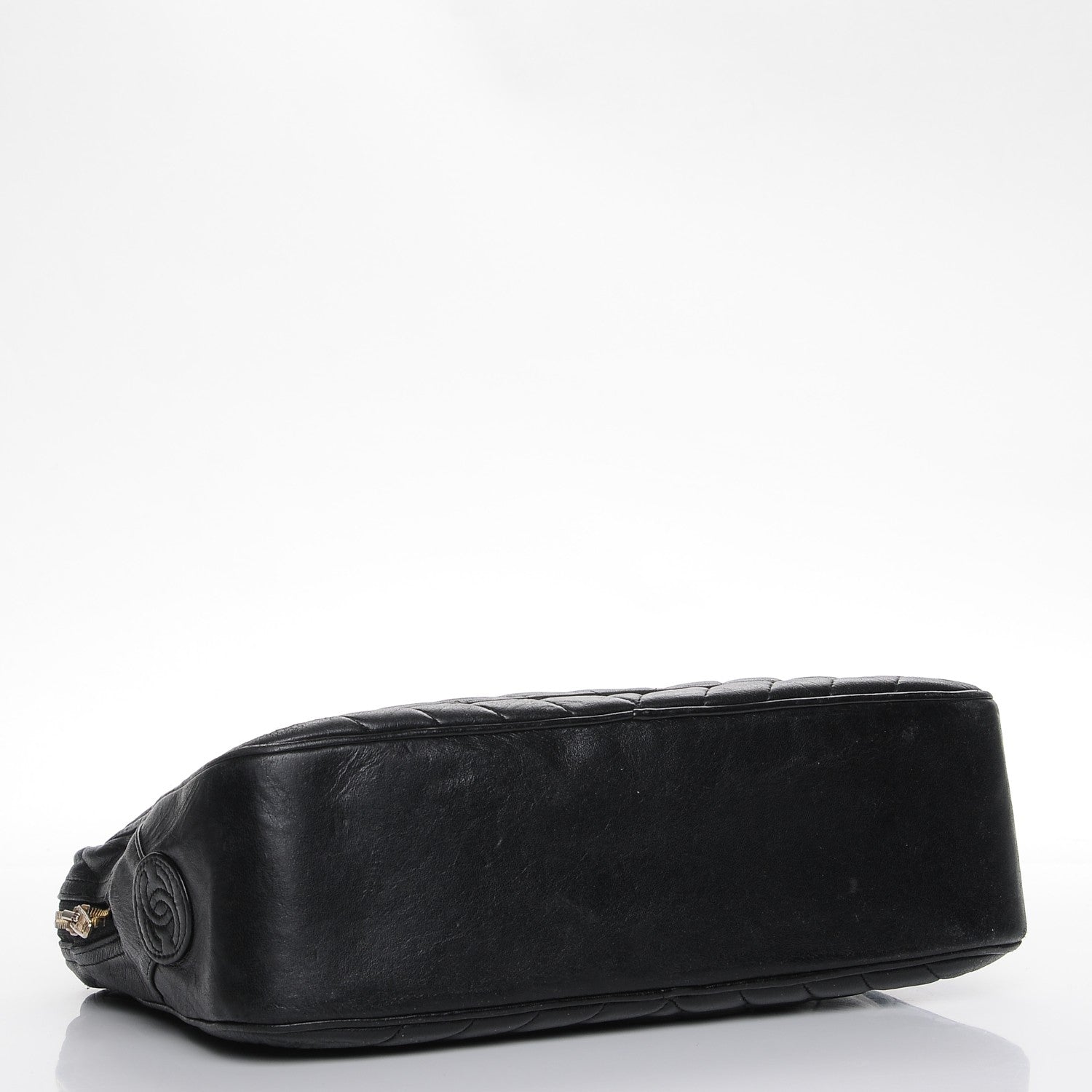 Chanel Lambskin Chevron Quilted Camera Case Black 4 of 9