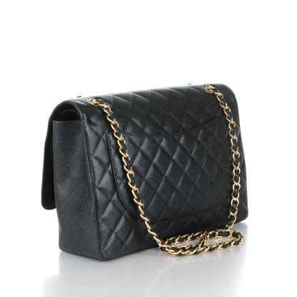Chanel Caviar Quilted Maxi Double Flap Black 3 of 9