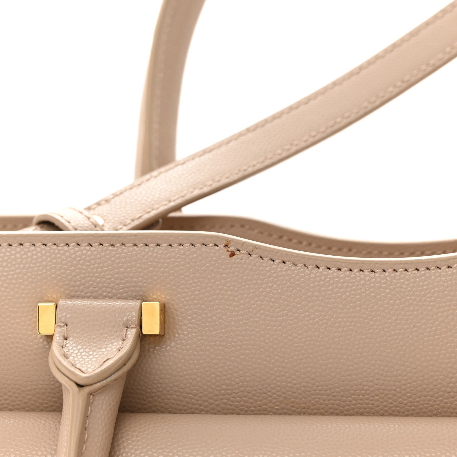 Saint Laurent Grain De Poudre Medium Uptown Tote Dark Beige 13 of 13