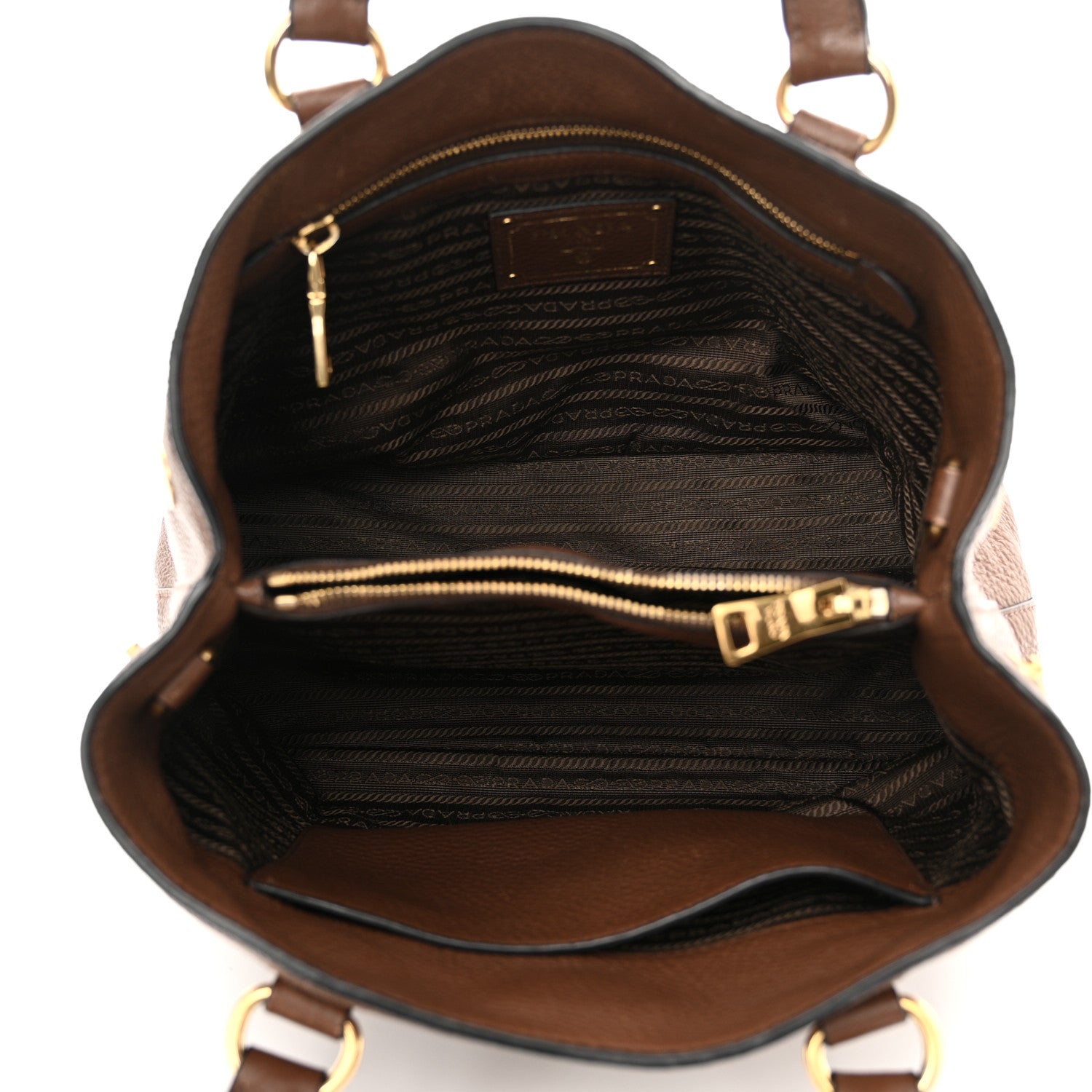 Prada Vitello Daino Shoulder Bag Bruciato 5 of 18