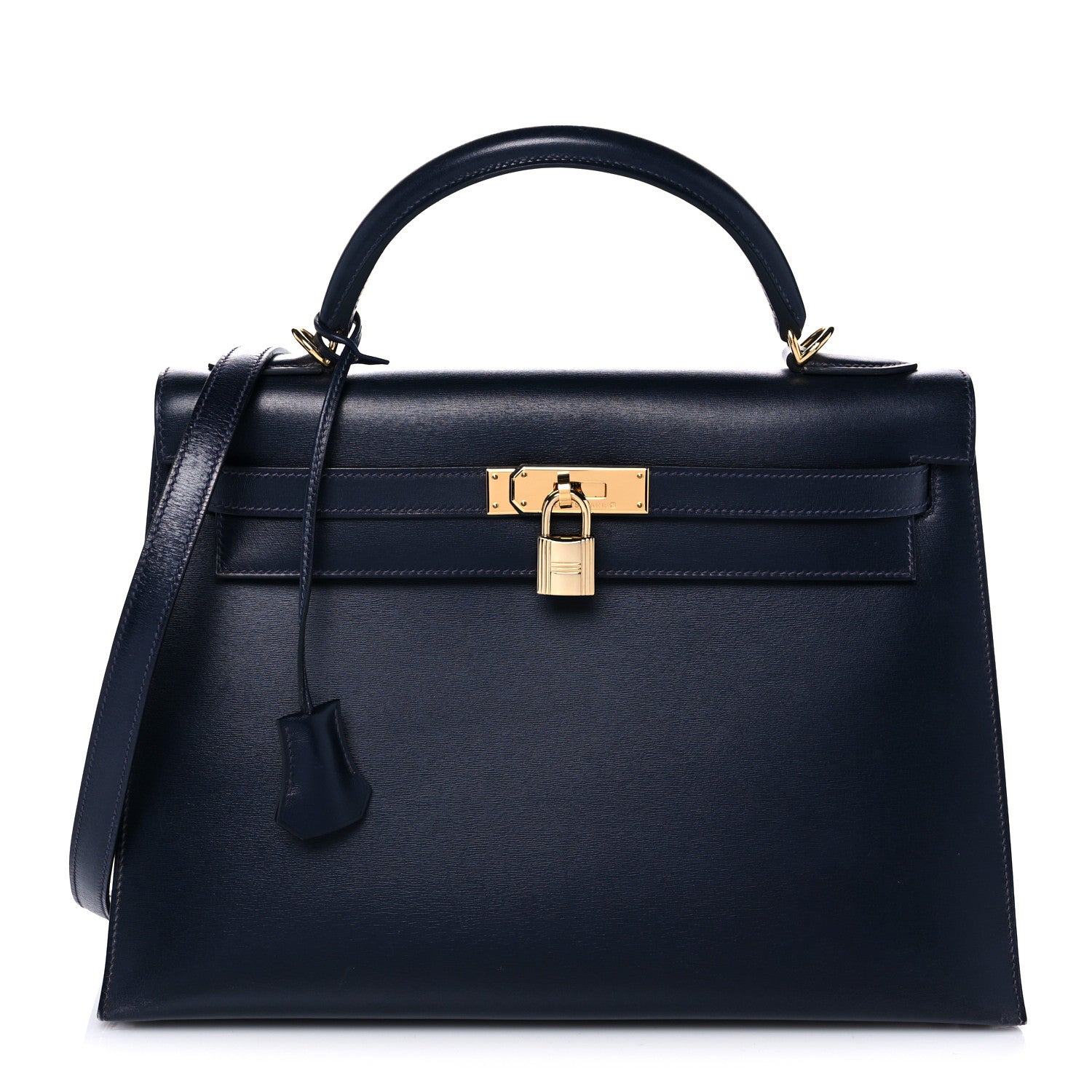Hermes Box Kelly Sellier 32 Bleu Marine 1 of 34