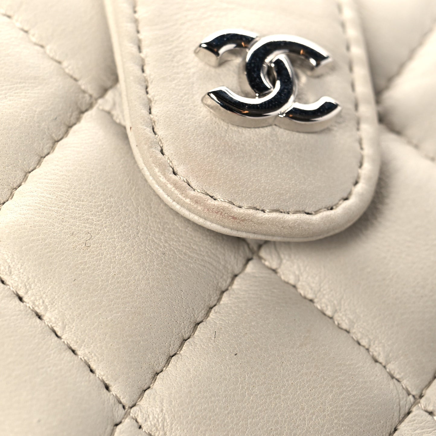 Lambskin Quilted Phone Case Grey