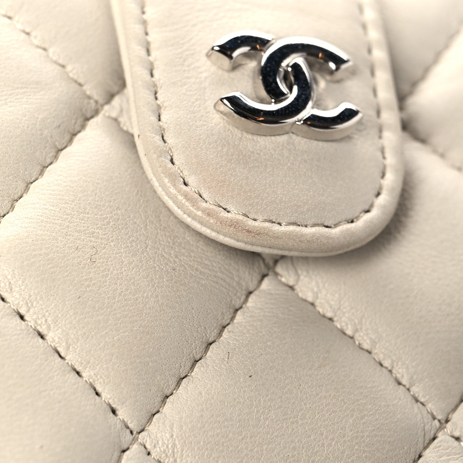 Chanel Lambskin Quilted Phone Case Grey 11 of 13