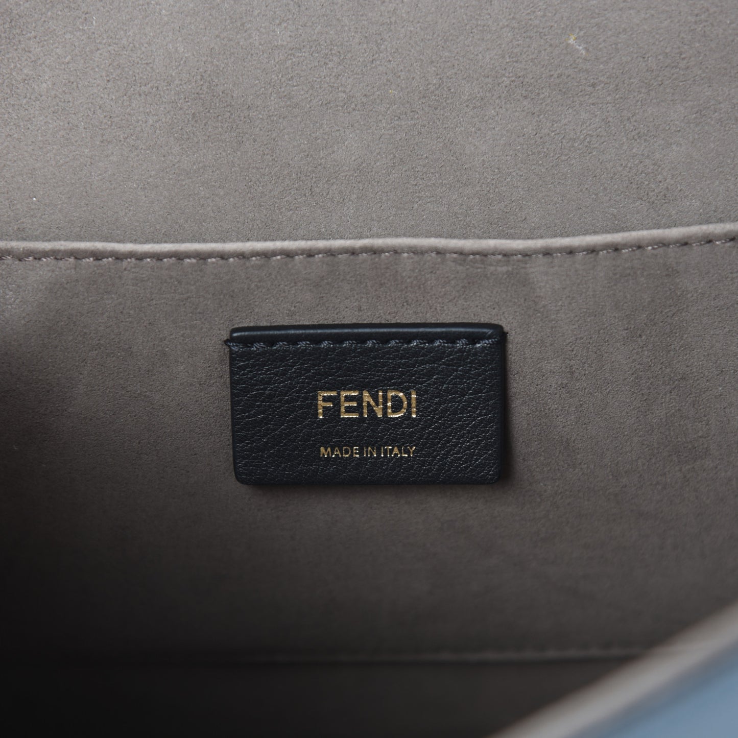 Vitello Century Velvet F is Fendi FF Kan I Shoulder Bag Tobacco Tempesta