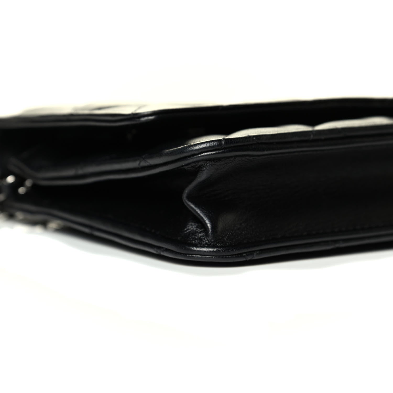 Chanel Lambskin Quilted Wallet On Chain WOC Black 6 of 8