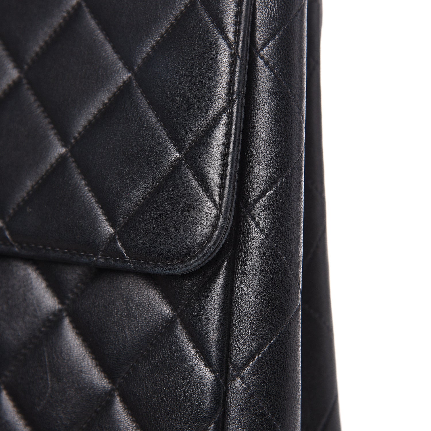 Chanel Lambskin Quilted XL Jumbo Single Flap Black 15 of 18