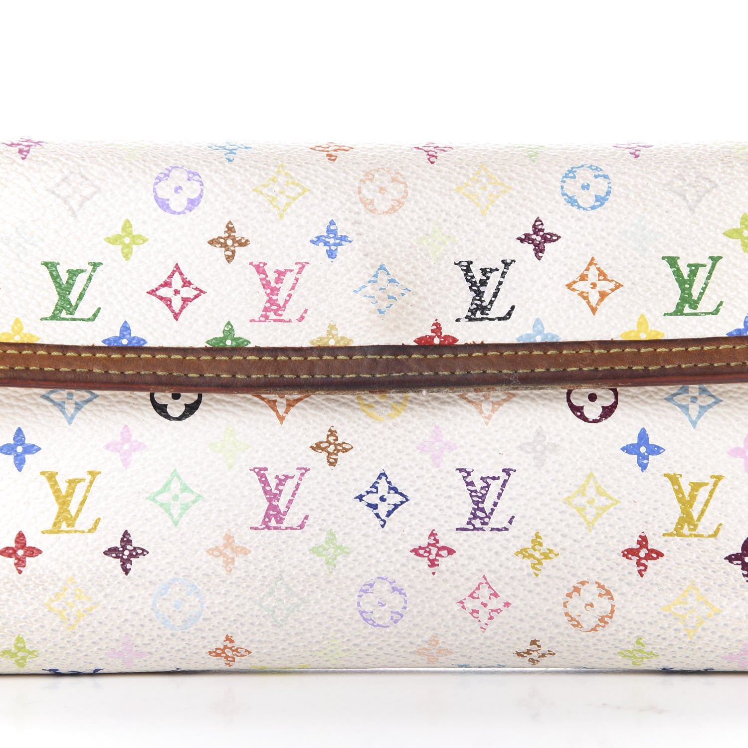 Louis Vuitton Monogram Multicolor Porte Tresor International Wallet White 10 of 10