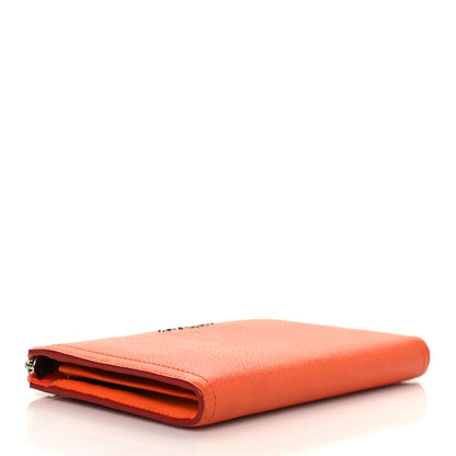 Givenchy Sugar Goatskin Pandora Zip Around Wallet Orange 4 of 8