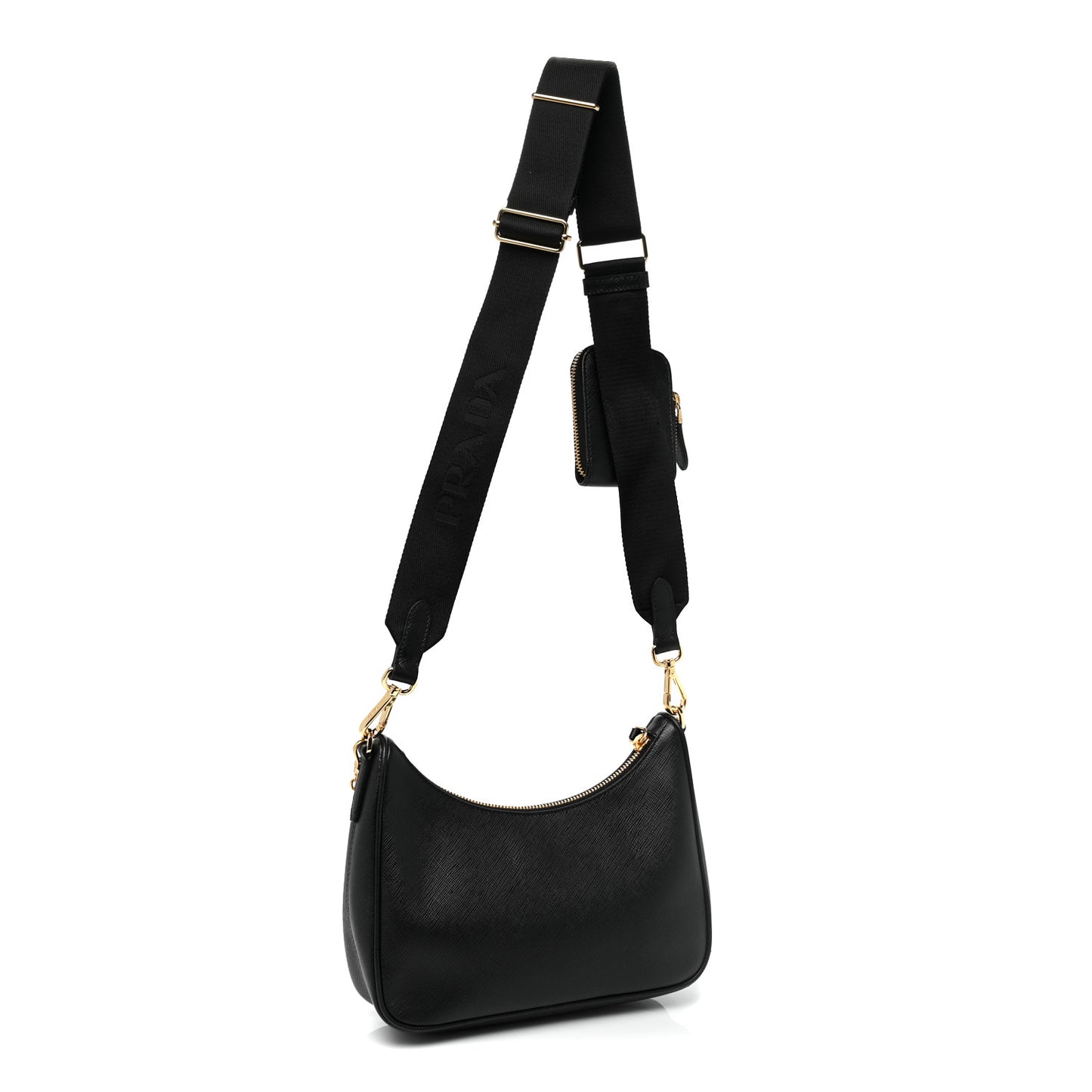 Saffiano Lux Re-Edition 2005 Shoulder Bag Black