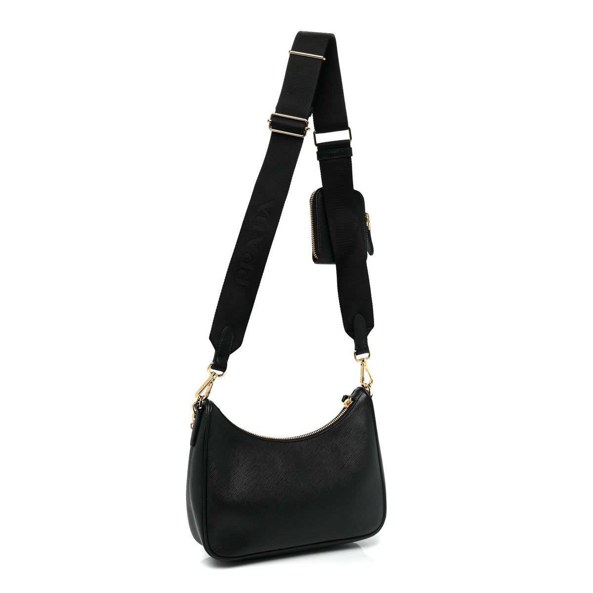 Prada Saffiano Lux Re-Edition 2005 Shoulder Bag Black 3 of 7
