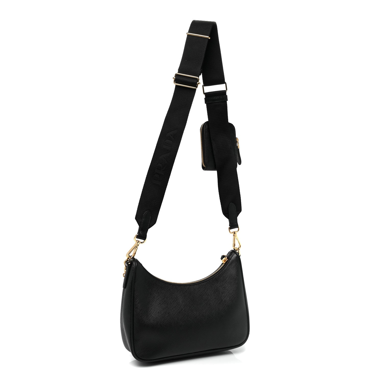 Prada Saffiano Lux Re-Edition 2005 Shoulder Bag Black 3 of 7