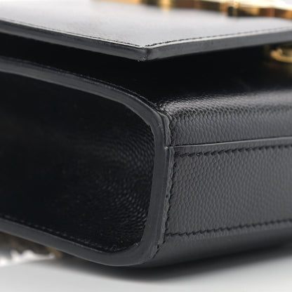 Saint Laurent Grain De Poudre Small Monogram Kate Satchel Black 7 of 10