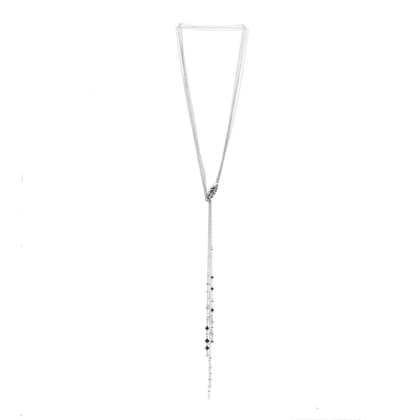 Sterling Silver Sapphire Legends Naga Dragon Lariat Necklace