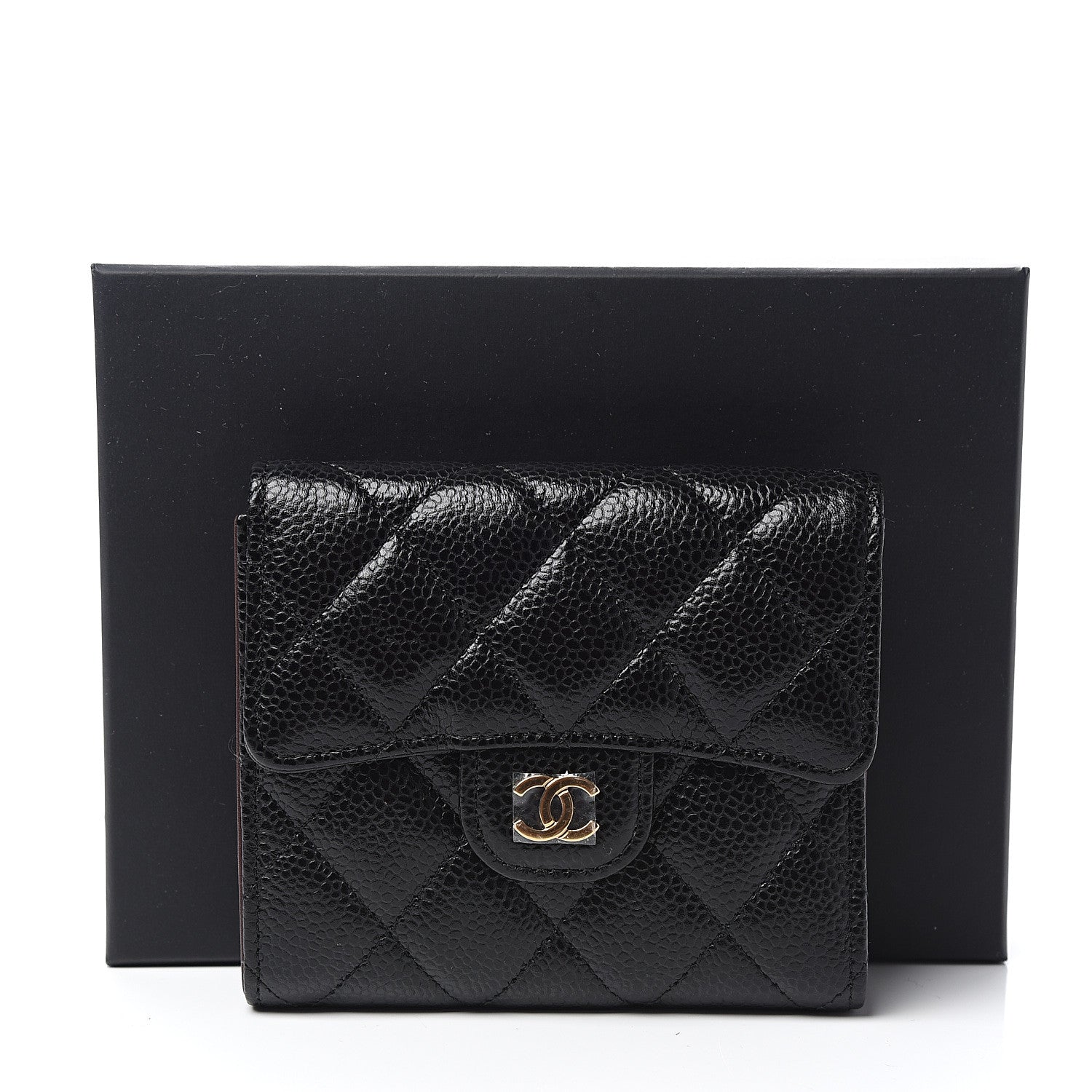 Chanel Caviar Quilted Compact Flap Wallet Black 8 of 8