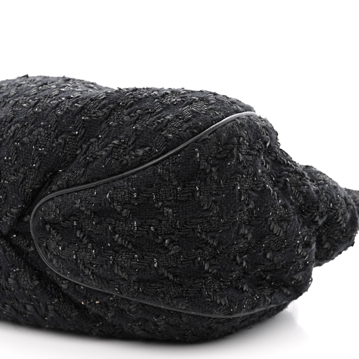 Chanel Tweed Boucle Knitting Bag Black 10 of 10