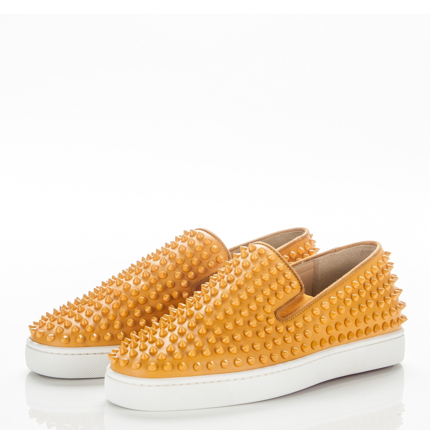Christian Louboutin Mens Calfskin Spikes Roller Boat Flat 41 Full Moon 3 of 7
