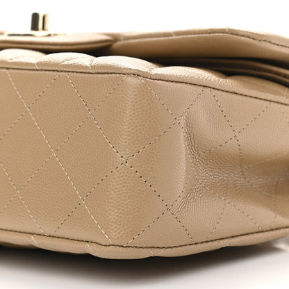 Chanel Caviar Quilted Small Double Flap Dark Beige 10 of 11