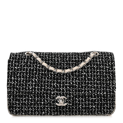 Chanel Tweed Medium Single Flap Black White 1 of 7