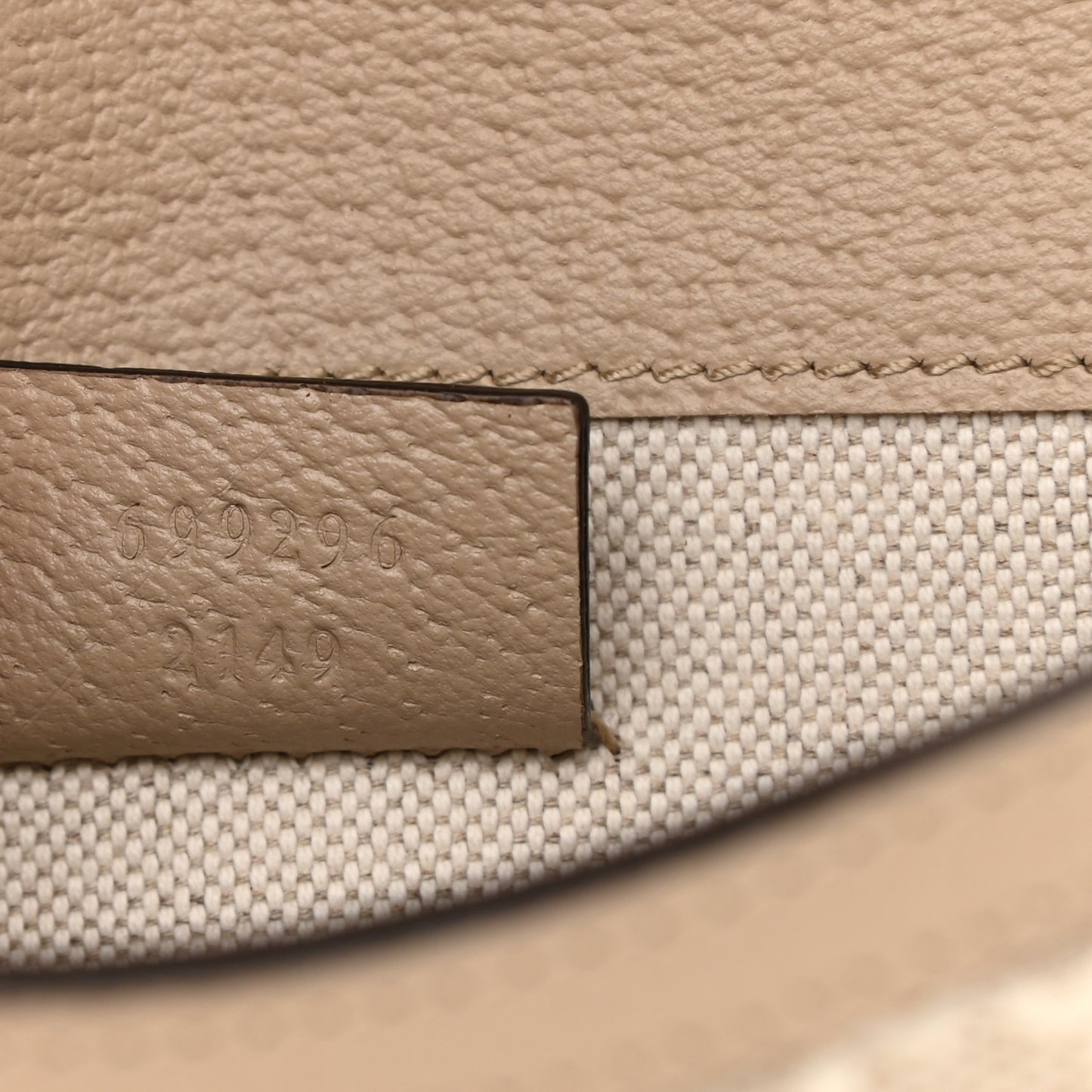 GG Supreme Monogram Textured Dollar Calfskin Mini Horsebit 1955 Shoulder Bag Beige Mystic White Oatmeal