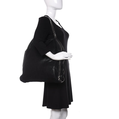 Stella McCartney Shaggy Deer Big Falabella Tote Black 2 of 10