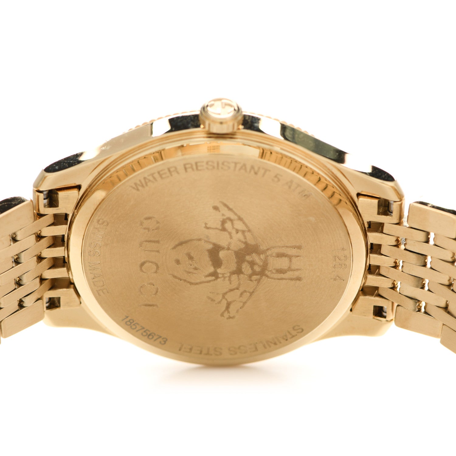 Gucci Stainless Steel 36mm G-Timeless Bee Quartz Watch Gold 4 of 4