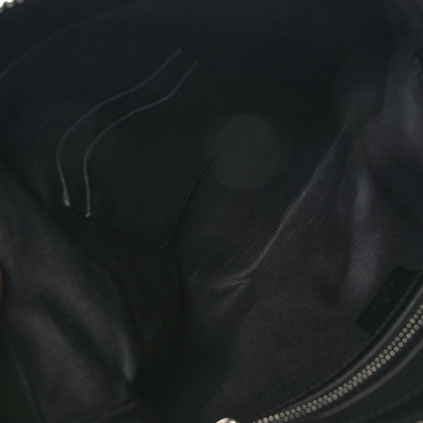 GG Supreme Monogram Appia Calfskin Web Flat Messenger Bag Black Grey
