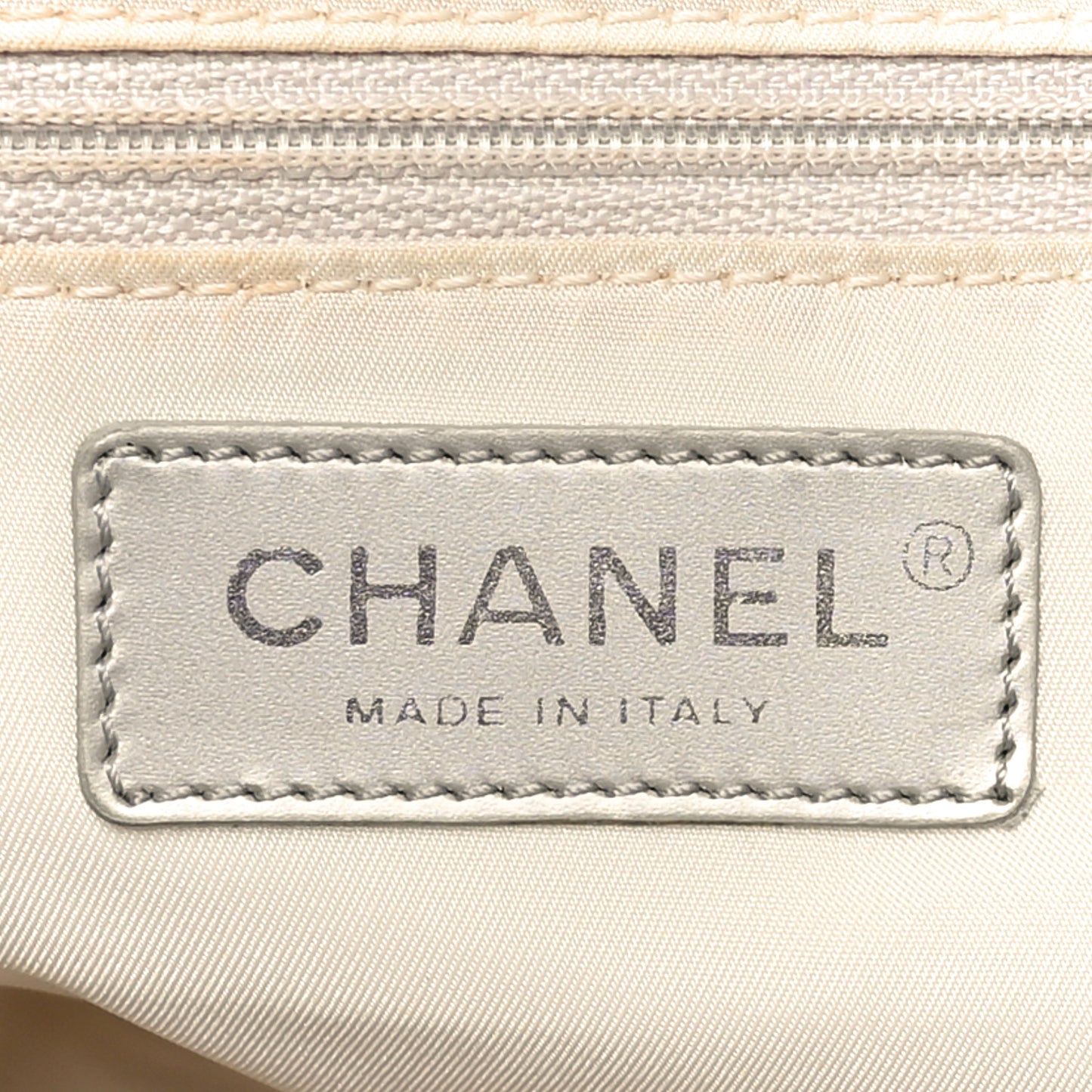 Metallic Nylon Travel Tote Silver