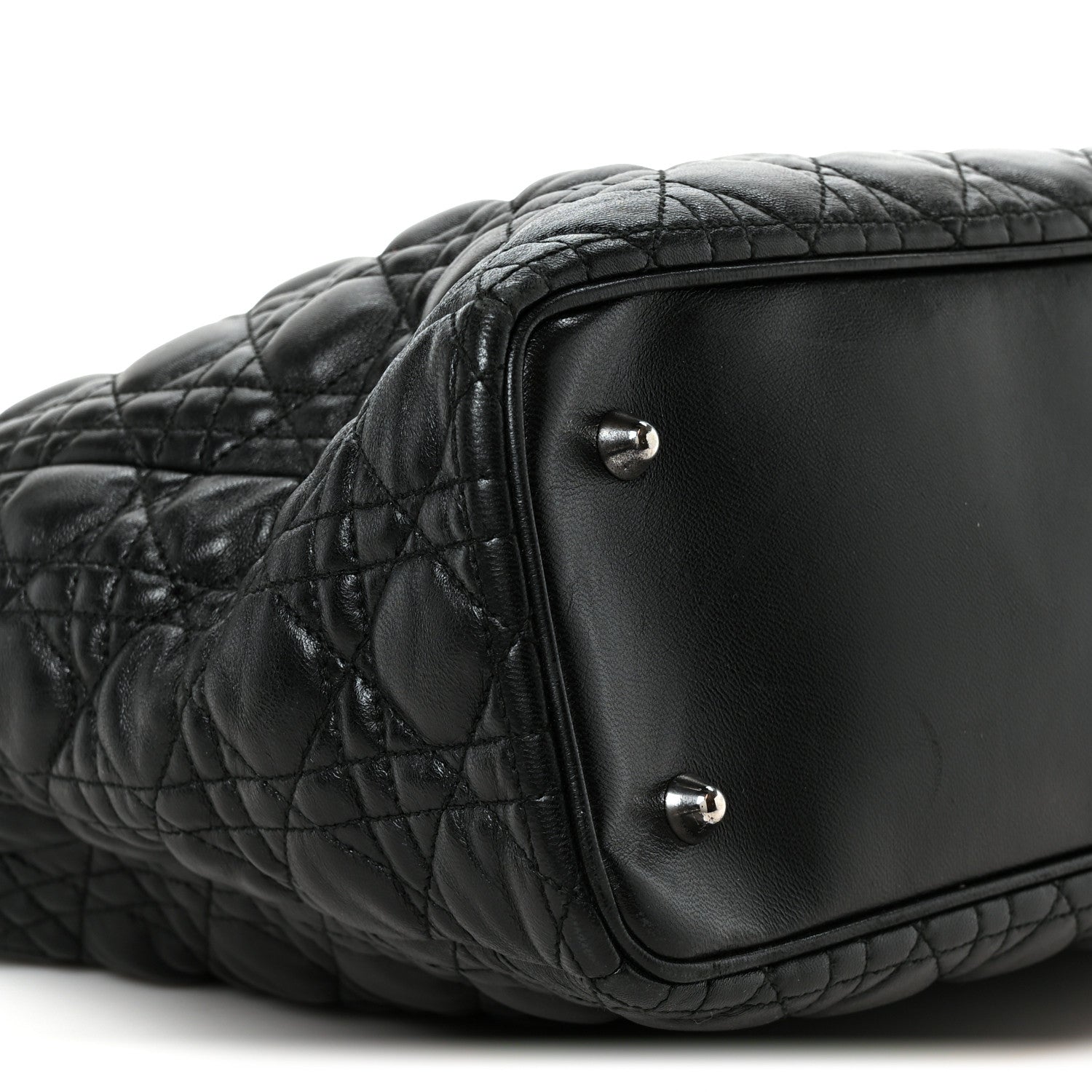 Christian Dior Lambskin Cannage XL Lady Dior Black 9 of 10