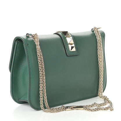 Valentino Garavani Vitello Medium Glam Lock Rockstud Flap Smeraldo 3 of 7