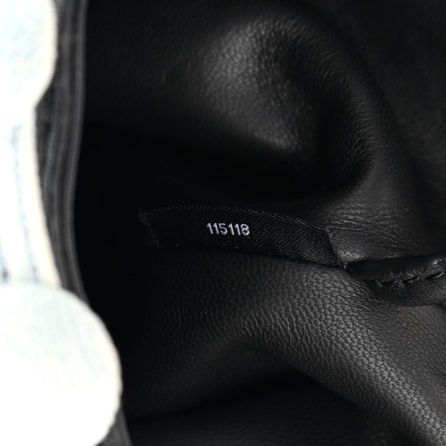 Nappa Denim Dome Studded Mini Roxy Bucket Bag Black