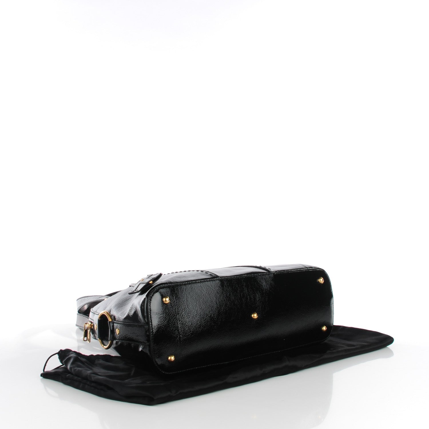 Saint Laurent Patent Calfskin Large Muse Black 4 of 7