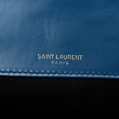 Saint Laurent Smooth Calfskin Monogram Medium Sulpice Shoulder Bag Deep Sea 6 of 12