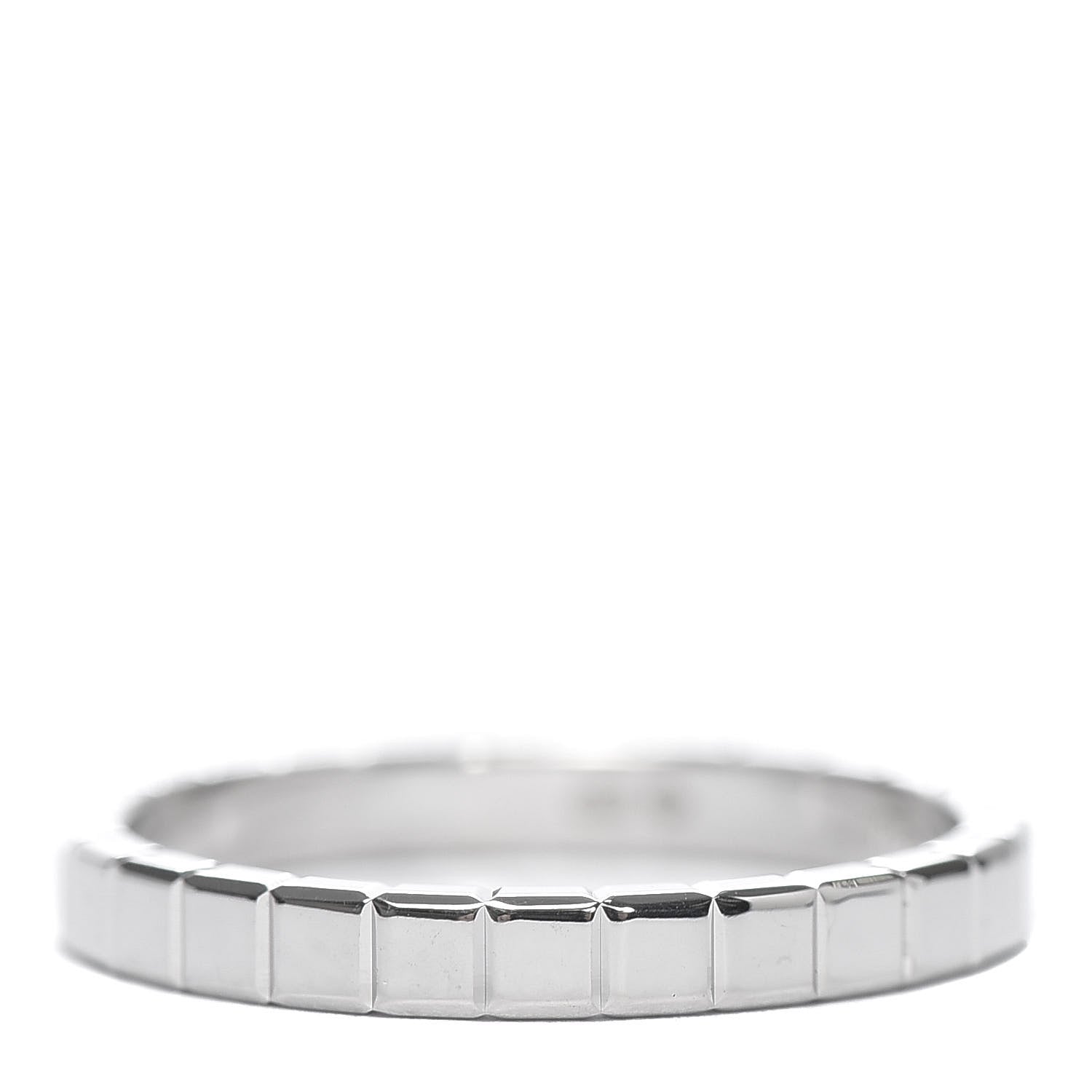Chopard 18K White Gold Ice Cube Pure Band Ring 53 6.25 3 of 5