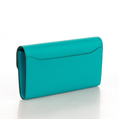 Hermes Epsom Constance Long Wallet Bleu Paon 3 of 7